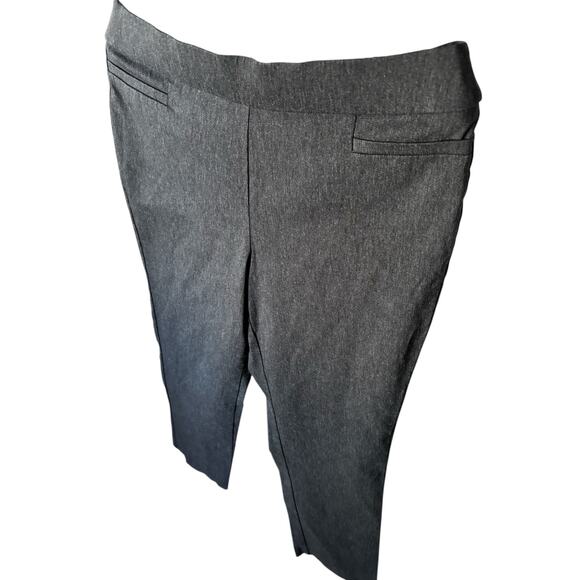 Liz Claiborne Slacks Womens Size 14 Dark Gray Stretch Straight Leg Pockets Pants - Picture 3 of 8